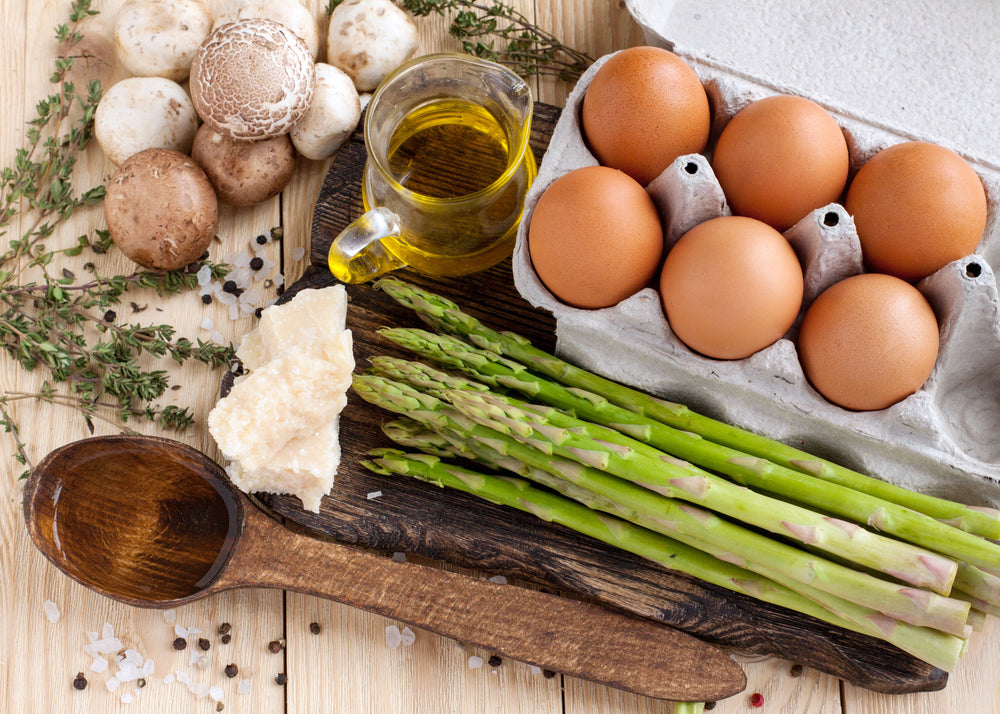 Devilish Dill Asparagus and Parmesan Omelet