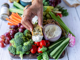 Herb Butter Crostinis with Toasted Onion Dip