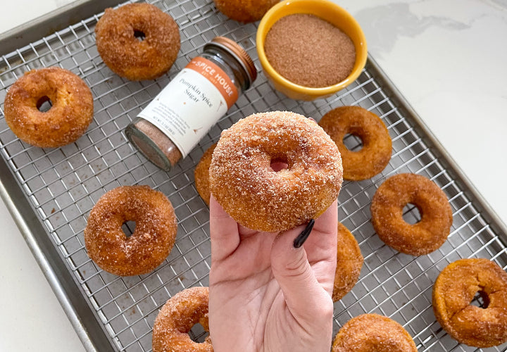 Pumpkin Spice Sugar Donuts