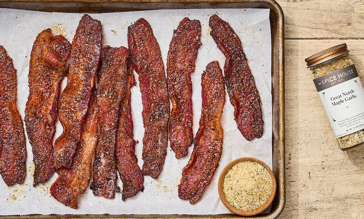 Baked Maple Garlic Bacon