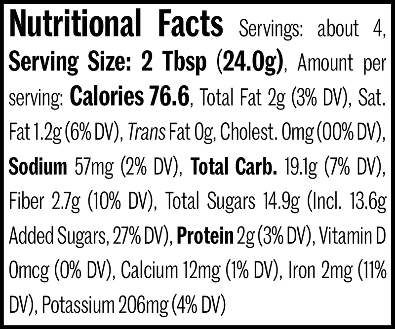 Cocoa, Hot Cocoa Mix Jar, 3.4oz. Nutrition Label