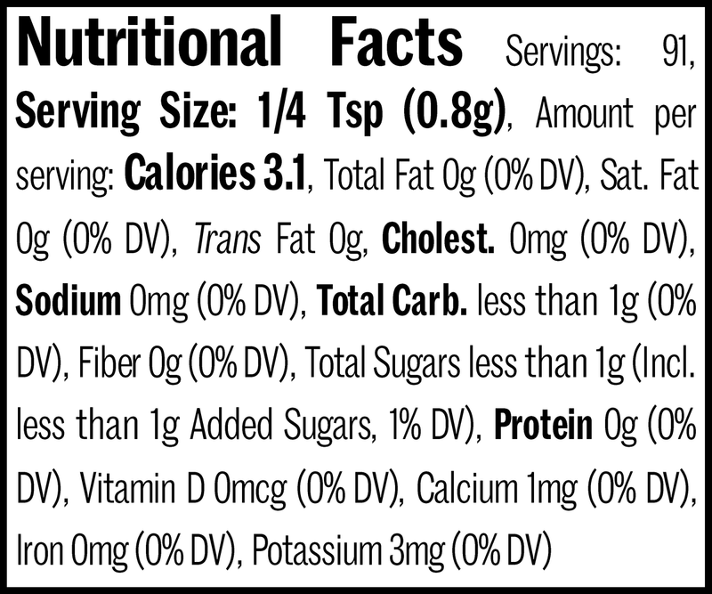 Coffee Cake Sugar With Intelligentsia Black Cat Espresso Jar, 2.5oz. Nutrition Label